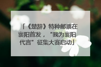 《楚辞》特种邮票在襄阳首发，“我为襄阳代言”征集大赛启动