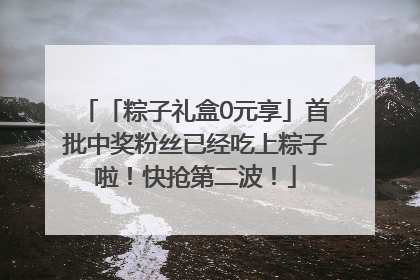 「粽子礼盒0元享」首批中奖粉丝已经吃上粽子啦！快抢第二波！
