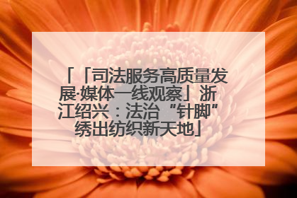 「司法服务高质量发展·媒体一线观察」浙江绍兴：法治“针脚”绣出纺织新天地