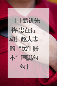 「黔进先锋·贵在行动」赵大志的“民生账本”画满勾勾