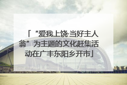 “爱我上饶·当好主人翁”为主题的文化赶集活动在广丰东阳乡开市