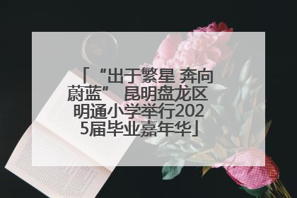 “出于繁星 奔向蔚蓝” 昆明盘龙区明通小学举行2025届毕业嘉年华