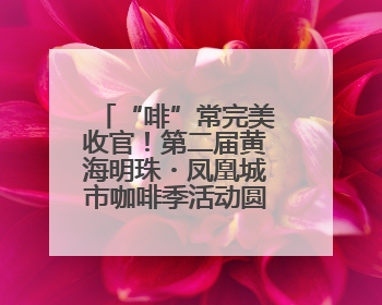 “啡”常完美收官！第二届黄海明珠・凤凰城市咖啡季活动圆满结束