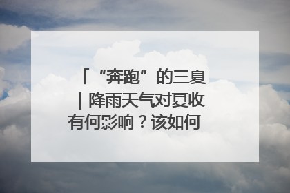 “奔跑”的三夏｜降雨天气对夏收有何影响？该如何防范？一文了解