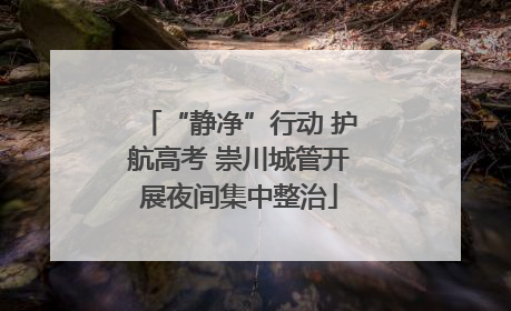 “静净”行动 护航高考 崇川城管开展夜间集中整治