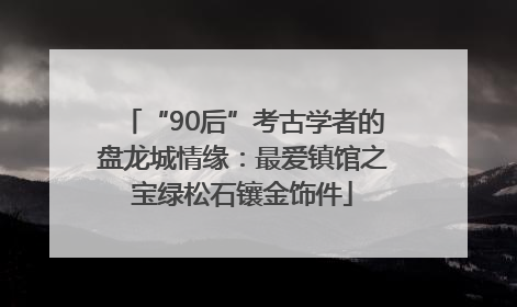 “90后”考古学者的盘龙城情缘：最爱镇馆之宝绿松石镶金饰件