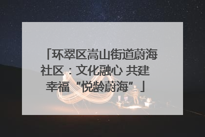 环翠区嵩山街道蔚海社区：文化融心 共建幸福“悦龄蔚海”