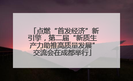 点燃“首发经济”新引擎，第二届“新质生产力助推高质量发展”交流会在成都举行