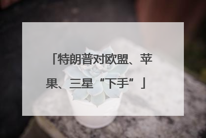 特朗普对欧盟、苹果、三星“下手”