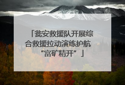 瓮安救援队开展综合救援拉动演练护航“富矿精开”