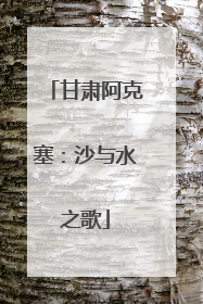 甘肃阿克塞：沙与水之歌