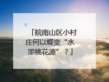 皖南山区小村庄何以蝶变“水墨桃花源”？