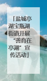 盐城亭湖宝瓶湖街道开展“善育在亭湖”宣传活动