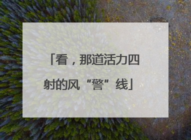 看，那道活力四射的风“警”线