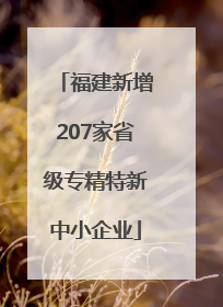 福建新增207家省级专精特新中小企业