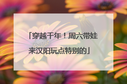 穿越千年！周六带娃来汉阳玩点特别的