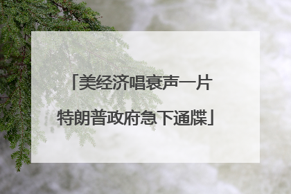 美经济唱衰声一片 特朗普政府急下通牒