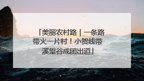 美丽农村路｜一条路带火一片村！小贺线带溪望谷成团出道