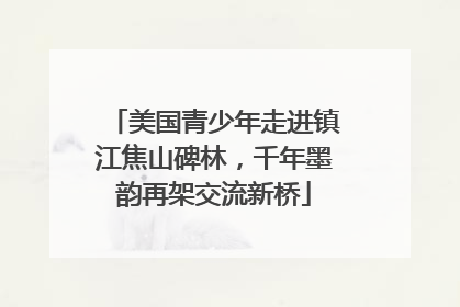 美国青少年走进镇江焦山碑林，千年墨韵再架交流新桥