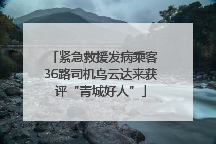 紧急救援发病乘客 36路司机乌云达来获评“青城好人”