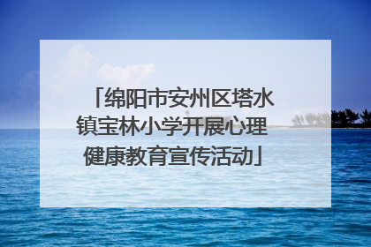 绵阳市安州区塔水镇宝林小学开展心理健康教育宣传活动