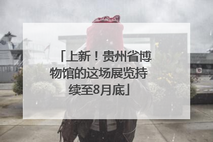 上新！贵州省博物馆的这场展览持续至8月底