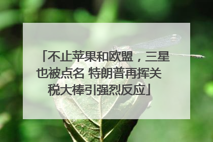 不止苹果和欧盟，三星也被点名 特朗普再挥关税大棒引强烈反应