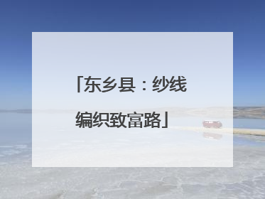 东乡县：纱线编织致富路