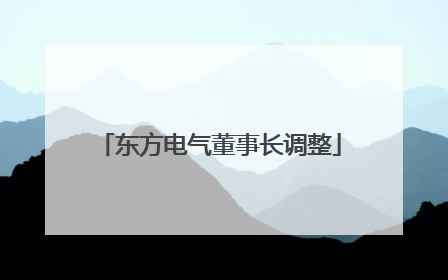 东方电气董事长调整