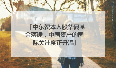 中东资本入股华夏基金落锤，中国资产的国际关注度正升温