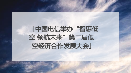 中国电信举办“智惠低空 领航未来”第二届低空经济合作发展大会