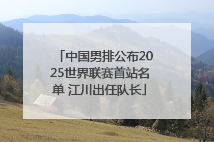 中国男排公布2025世界联赛首站名单 江川出任队长