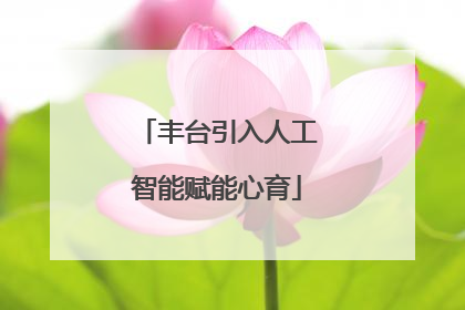 丰台引入人工智能赋能心育