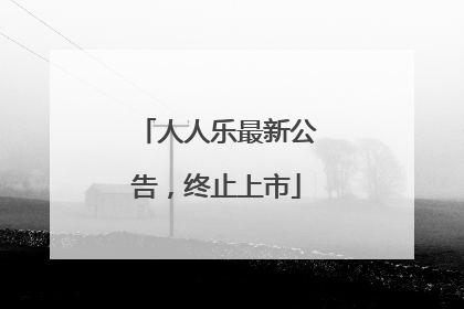 人人乐最新公告，终止上市