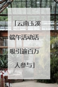 云南玉溪端午活动活吸引逾百万人参与