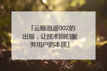 云鲸逍遥002的出现，让技术回归服务用户的本质
