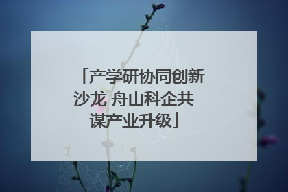 产学研协同创新沙龙 舟山科企共谋产业升级