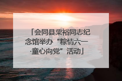 会同县粟裕同志纪念馆举办“粽情六一·童心向党”活动