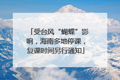 受台风“蝴蝶”影响，海南多地停课，复课时间另行通知