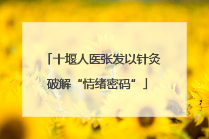 十堰人医张发以针灸破解“情绪密码”