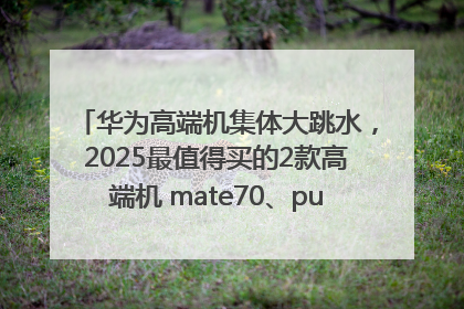 华为高端机集体大跳水，2025最值得买的2款高端机 mate70、pura70如何选？