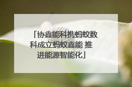 协鑫能科携蚂蚁数科成立蚂蚁鑫能 推进能源智能化