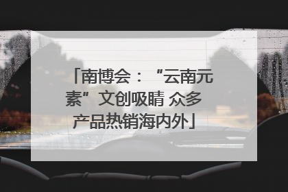 南博会：“云南元素”文创吸睛 众多产品热销海内外