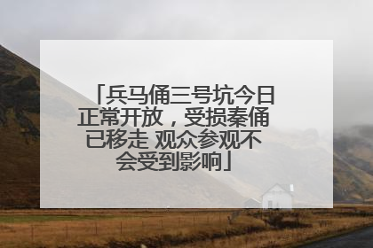 兵马俑三号坑今日正常开放，受损秦俑已移走 观众参观不会受到影响