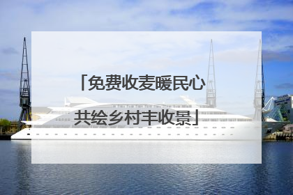 免费收麦暖民心 共绘乡村丰收景