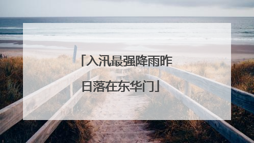 入汛最强降雨昨日落在东华门
