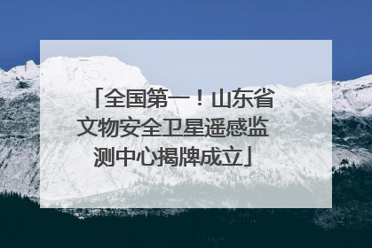 全国第一！山东省文物安全卫星遥感监测中心揭牌成立