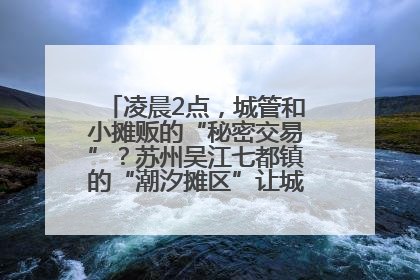 凌晨2点，城管和小摊贩的“秘密交易”？苏州吴江七都镇的“潮汐摊区”让城市管理有了人情味
