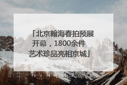 北京翰海春拍预展开幕，1800余件艺术珍品亮相京城