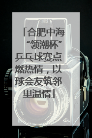 合肥中海“领潮杯”乒乓球赛点燃热情，以球会友筑邻里温情